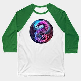 Lunar Guardian: Moonlit Dragon Crest Baseball T-Shirt